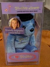 Britney Spears RARE Autographed Beanie Bear from 1999  #474/500 SIGNED 