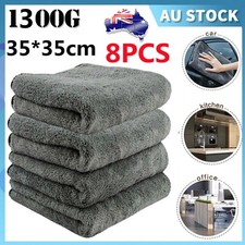 8PCS 1300GSM Microfiber Car Drying Towels Set Super Absorbent Lint-Free Cleaning