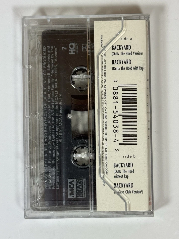 Pebbles With Salt N Pepa Backyard Maxi Single (Cassette Tape, 1991) MCA Records - Image 2 of 4