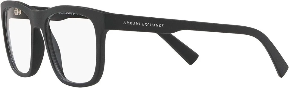 Monturas cuadradas de 55 mm A|X ARMANI EXCHANGE AX3050F 8078 para hombre, negro mate Foto 3 de 4