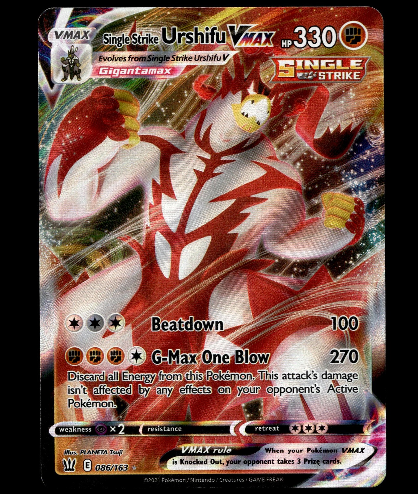 Single Strike Urshifu VMAX #086/163 Battle Styles Pokémon Near Mint or Better