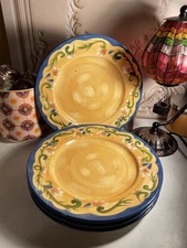 Pfaltzgraff TUSCANY FLORAL, 10 3/8" Dinner Plate/s, SUPERB+ Condition! Set of 4