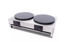 Commercial Double Head Electric Crepe Maker 40CM Diameter 5.6kW Heavy Duty 220V