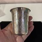 ANTIQUE SIGNED  C.O 1896 RUSSIAN 84 STERLING SILVER VODKA SHOT/KIDDISH CUP — photo 8