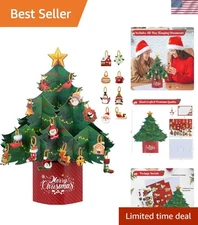 Pop-Up Christmas Advent Calendar - 3D Countdown with Decorations & Wishes