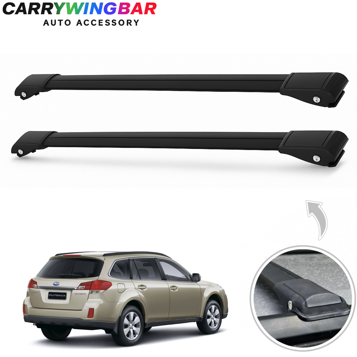 Fits Subaru Legacy Outback 2010-2011 Flush Roof Racks CrossBars