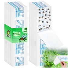 30 Pack XL Window Fly Traps for Indoors, Extra Large Fly Paper Sticky Strips,...