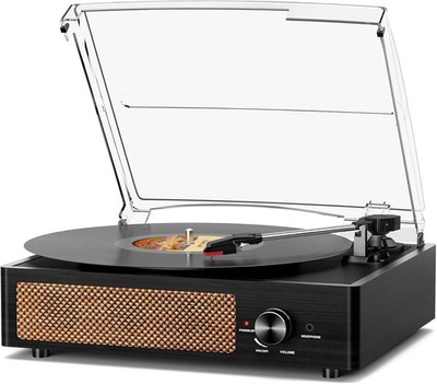 Record Player for Vinyl with 2 Build-in Speakers LP Vinyl Players Belt-Driven Vi