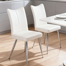 2x PU Leather Dining Chair Office Waiting Room Chair Home  Kitchen Dinner Seat