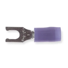 STA-KON RB14-6FL Fork Terminal,Tin,Copper,Blue,PK100 3KG40