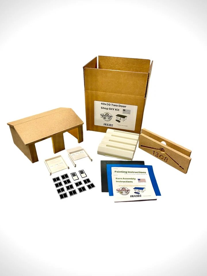 Kit hágalo usted mismo tractor de juguete 1/64 granero #K43D2 Foto 2 de 4