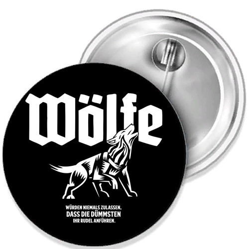 Wölfe würden niemals zulassen, d Button Anstecker Aufkleber Auto-Magnet Aufnäher