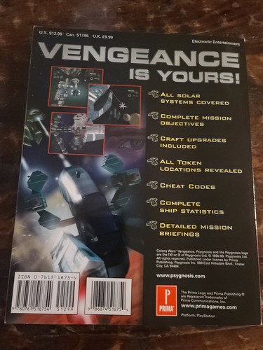 Colony Wars Vegenance Primas Official Strategy Guide By Jeremiah Marinas 1998 - Picture 2 of 12