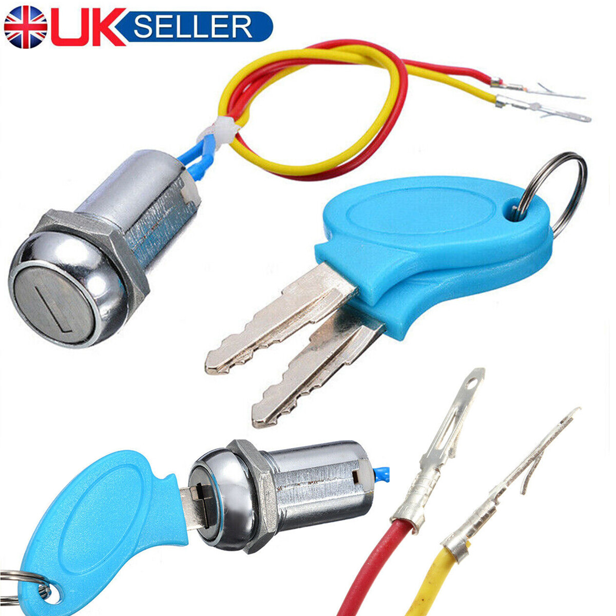 Ignition Switch Lock Electric Mobility Scooter Bike Part Replacement And 2 Keys~