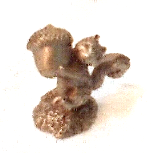 Hallmark Little Gallery Pewter Miniature Figurine Squirrel with Big Nut