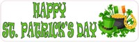 10x3 Irish Symbols Happy St. Patrick's Day Bumper Sticker Vinyl Decal Holiday 10x3 Irish Symbols Happy St. Patrick's Day Bumper Sticker Vinyl Decal Holiday
