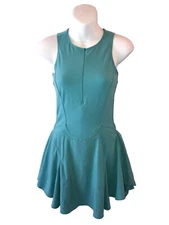 Lululemon Everlux Biker Short Lined Tennis Tank Dress 6" Inseam Tidal Teal Sz 4
