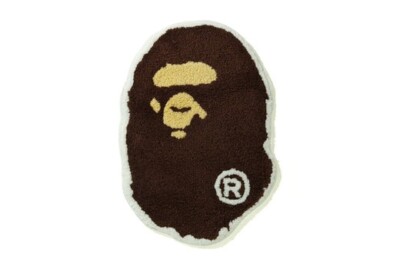 AUTHENTIC A BATHING APE BAPE APE HEAD RUG MAT (M) BROWN NEW | eBay