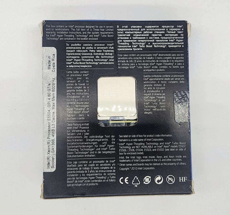 CPU Intel® Xeon™ E5504 4 MB di cache, 2.00 GHz Socket LGA1366 Processore, New - Image 2 of 4