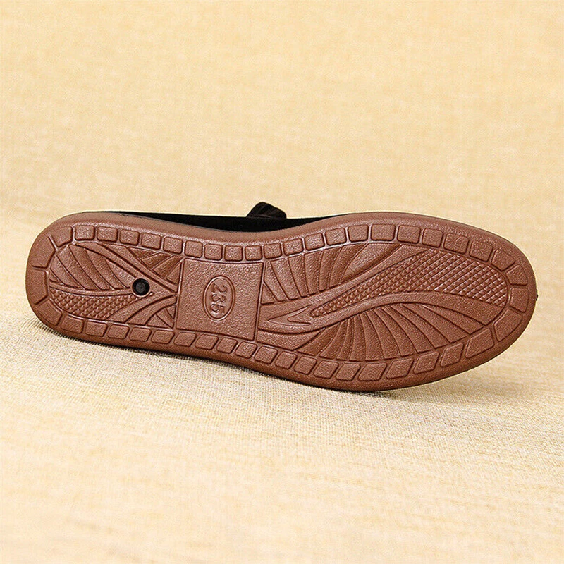 Retro Para Mujer Chino Floral Mary Jane Pisos Trabajo Hebilla Correa Zapatos Informales EE. UU. Foto 3 de 4