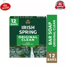 Irish Spring Bar Soap for Men, Original Clean Mens Bar Soap, 12Pack, 3.7 Oz Blue