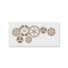 Gears Stencil - Durable & Reusable Mylar Stencils