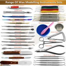 MEDENTRA Dental Lab Technician Instruments Sets Waxing Modelling Carvers Kits