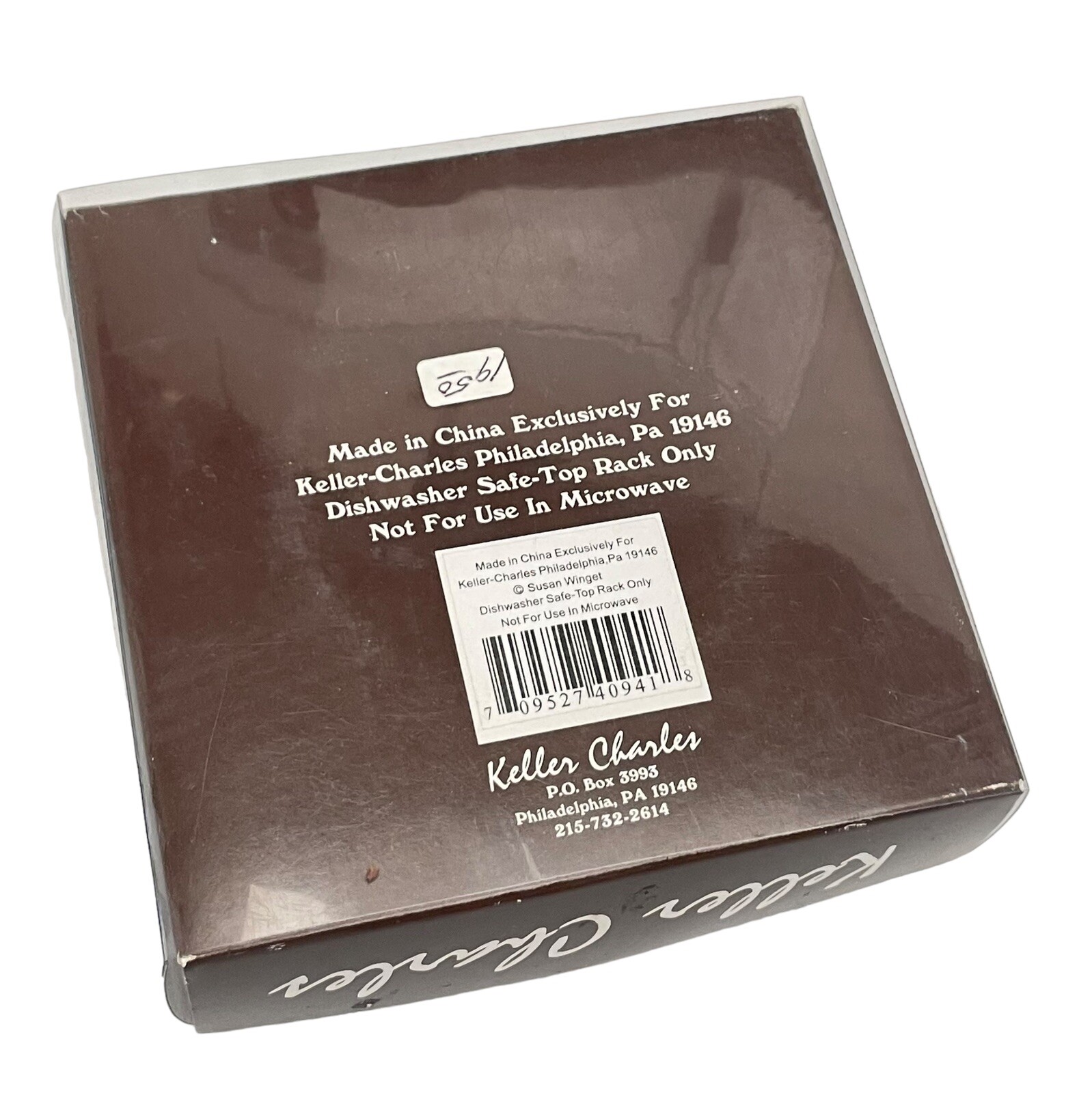 Set of 6 Keller Charles Melamine Hors D’oeuvre Plate Floral on Tan Brown Winget