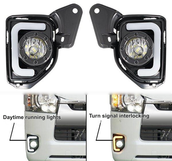 LED Fog Light Lamp DRL for Toyota Hiace 200 Series Type 4 5 6