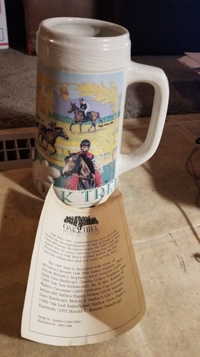 1997 CHRIS McCARRON OAK TREE RACING SANTA ANITA LIMITED EDITION STEIN - Picture 1 of 6