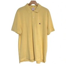 Brooks Brothers Polo Shirt Large Yellow Original Fit Supima Cotton Performance