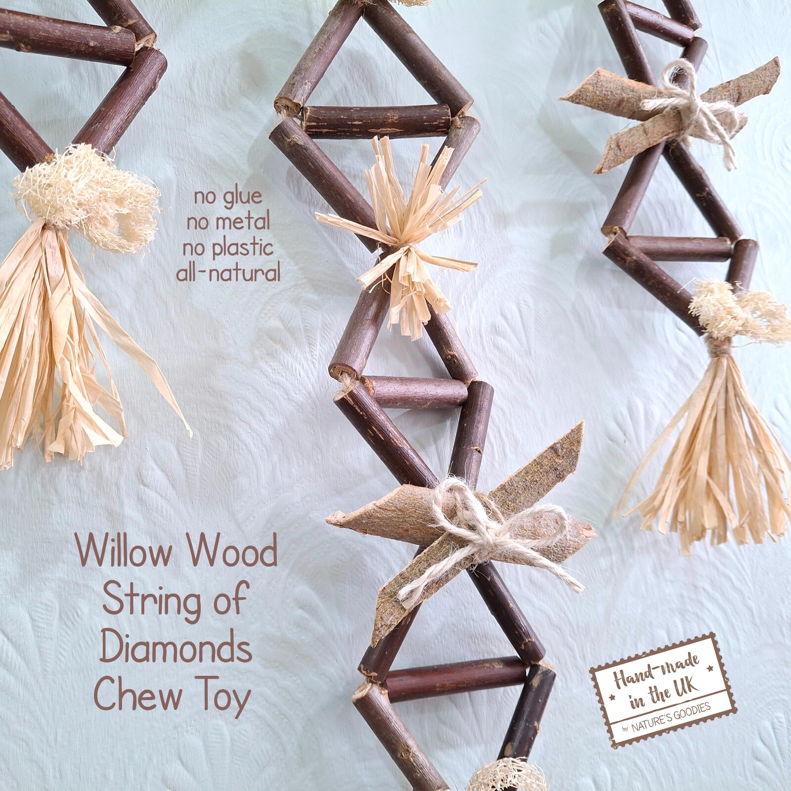 Willow String of Diamonds Toy Small for Reptiles Bearded Dragons Lizards Geckos