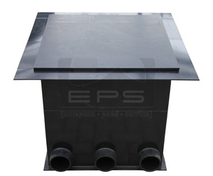 PE Pumpensumpf 80x80x60cm Deckel begehbar Pumpenkammer Kotgrube Koi