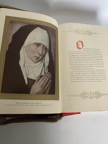Vtg Holy Bible Family Rosary Commemorative Ed Catholic Marian Year 1957 - Imagen 12 de 24