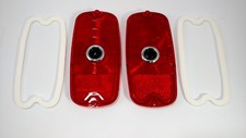Pair 60-66 Chevy Gmc Fleetside Truck Blue Dot Tail Light Lenses Guidex Gaskets Pair 60-66 Chevy Gmc Fleetside Truck Blue Dot Tail Light Lenses Guidex Gaskets