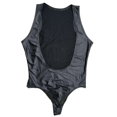 Body Sexy In Ecopelle Con Lacci, TagliaM/L- Nuovo (Nuovo (secondo La