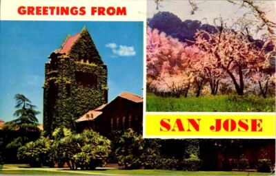Vintage Post Card - San Jose State College San Jose, California posted 1965