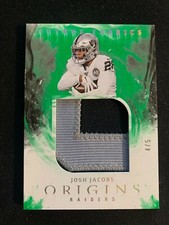 2020 Panini Origins FOTL- Josh Jacobs #4/5 - Auto Patch Future Fabrics - Raiders