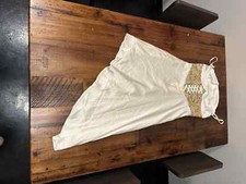 NEW WITH TAGS Shein XS Size 2 White Dress w/Floral Corset Design