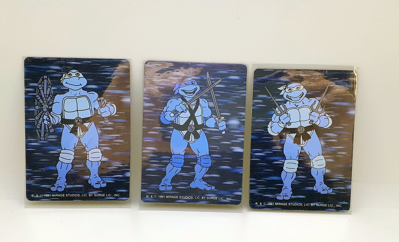 빈티지 90년대 TMNT 틴에이지 뮤턴트 닌자 거북이 스티커 머신 프리즘 스티커 NOS-Freehip.co.kr
