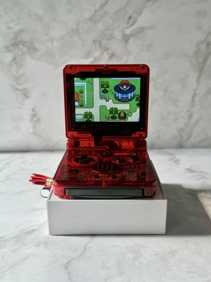 Nintendo GameBoy Advance SP Red Gyarados - IPS V5 LCD - GBA SP Pokémon Gyarados - Image 2 of 4