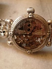 Silver Masonic Omega , Skulls Skeleton,  Skulls-Bracelet - Marriage Wristwatch