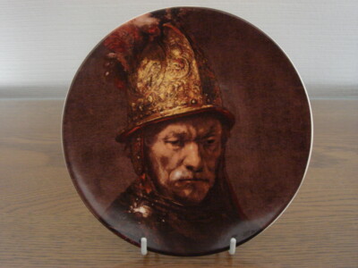 Poole Keramik Teller Centurion Soldat Portrait + Ständer; D - 6 cm. Sehr guter Zustand