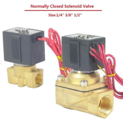1/4'' 3/8'' 1/2'' SMC Mini Solenoid Valve Brass Water Normally Closed 220V 24V 12V
