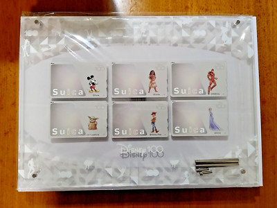 Disney100記念Suica6枚＆アクリルフレーム Disney 100Th Anniversary Memory Suica Card Acrylic Frame New Japan