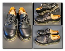 Dr. Doc Martens England, 4 Hole Black Leather Oxford Shoes Mens Size 8.5 US