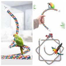 1pcs Pet Bird Parrot Cotton Rope Perches Cage Accessories Perch Bungee Fun Toys