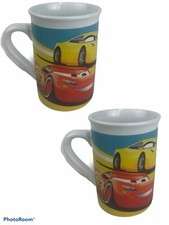 Disney Pixar Set of 2 4” Tall 3” Wide Cars Race Ready Mug