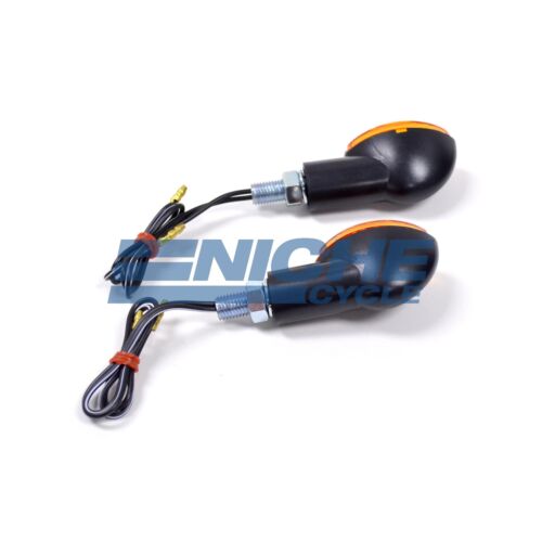 Clignotants Mini Cateye 2,5" 12 volts noir ambre - Photo 2/2