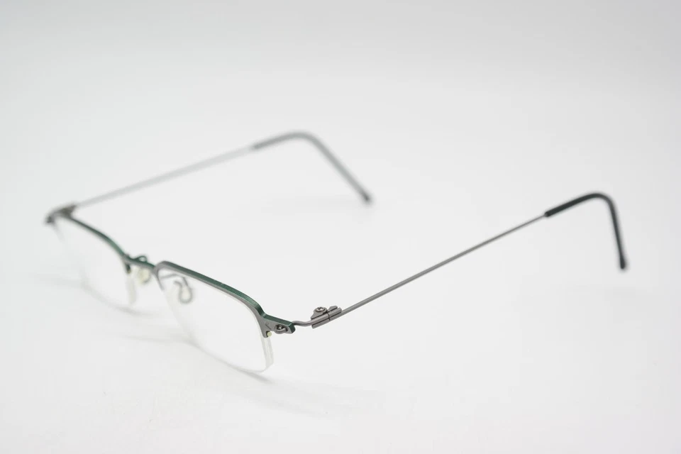 Gafas Vintage Sin Plata Verde Montura Semi-Circular - Imagen 3 de 4